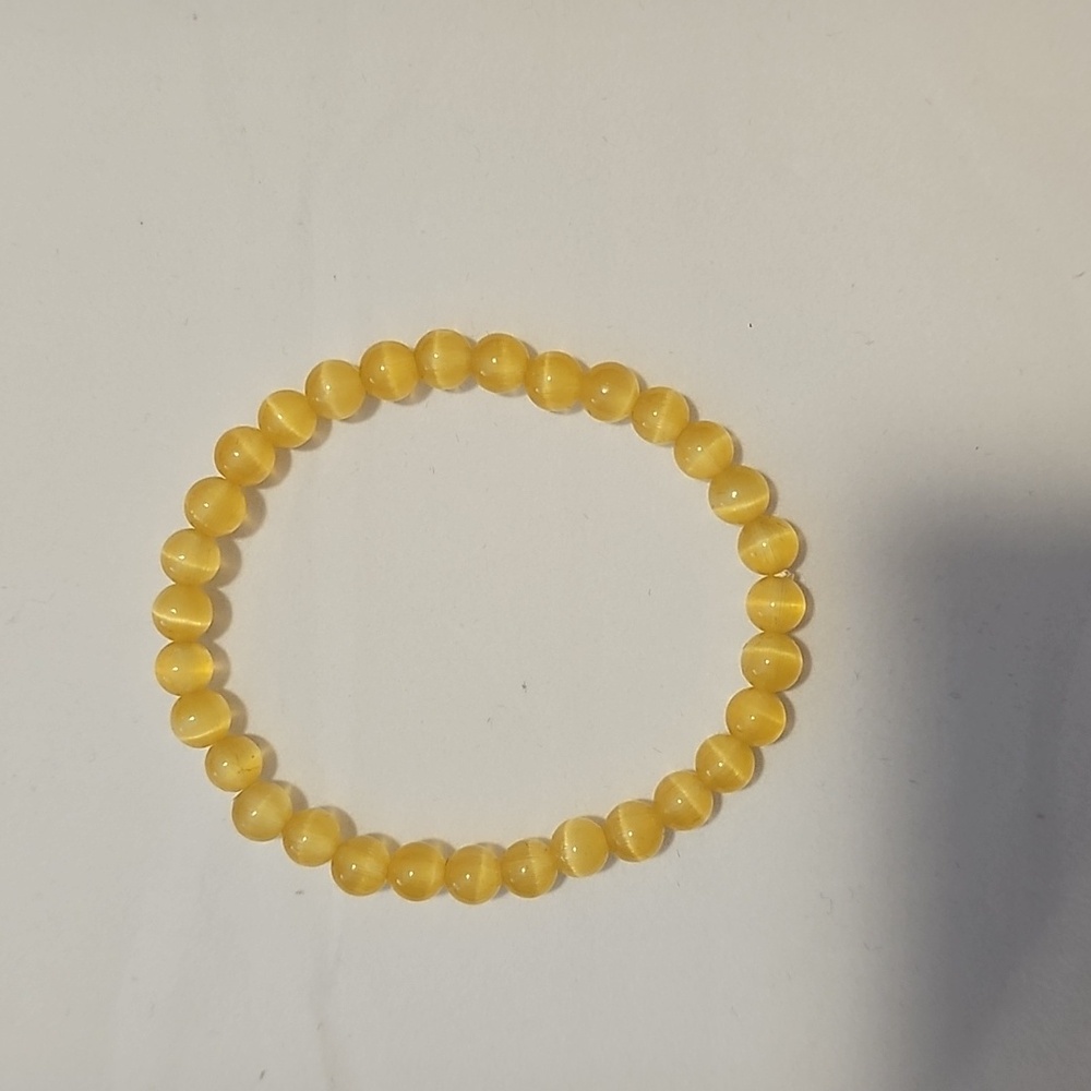 Calcite Beaded Bracelet Honey